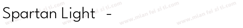 Spartan Light字体字体转换